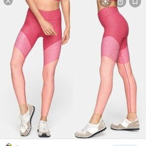 Outdoor voices Tri-tone spring leggings pink small